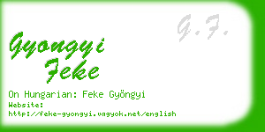 gyongyi feke business card